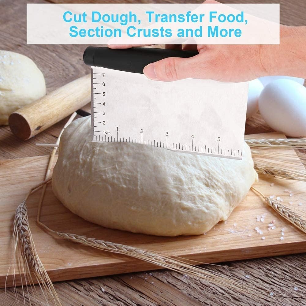 6-Inch Professional Bench Scraper with Comfortable Grip for Baking & Cooking
