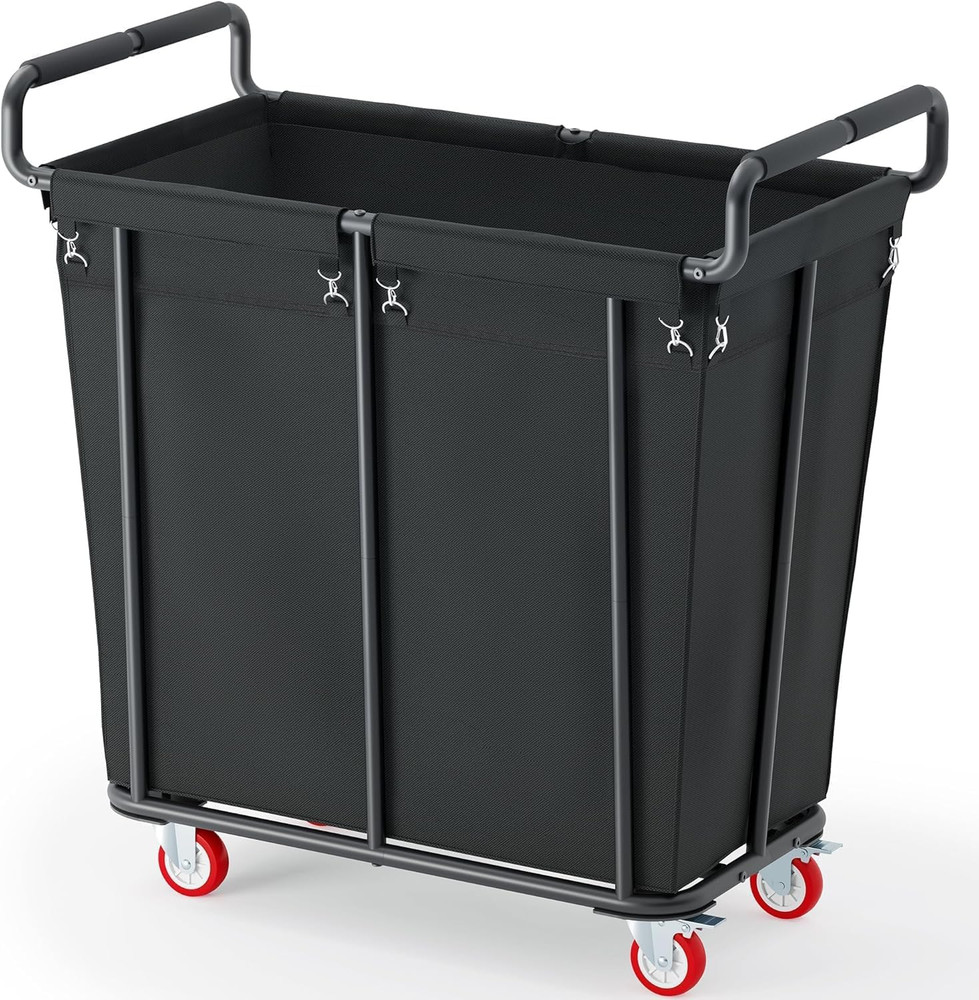 Large Laundry Hamper with Wheels, 360L Rolling Big Laundry Basket for Clothes St