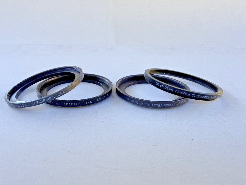 Tiffen Series 8 Step up ring and Step down ring with Adapters