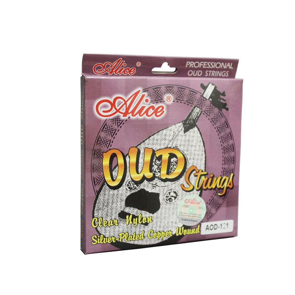 6Sets Alice UD OUD Strings Clear Nylon Silver-Plated Copper Wound 12 Strings