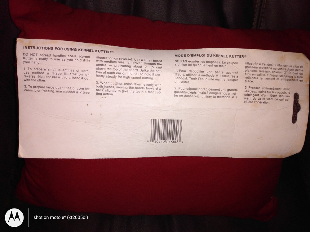 Vintage Kernel Kutter Stainless Steel USA Corn Stripper SEALED