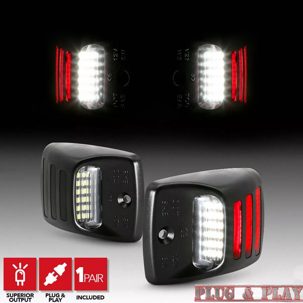 2X LED License Plate Light Tag Lamp For Toyota Tundra 2000-2013 Tacoma 2006-2015