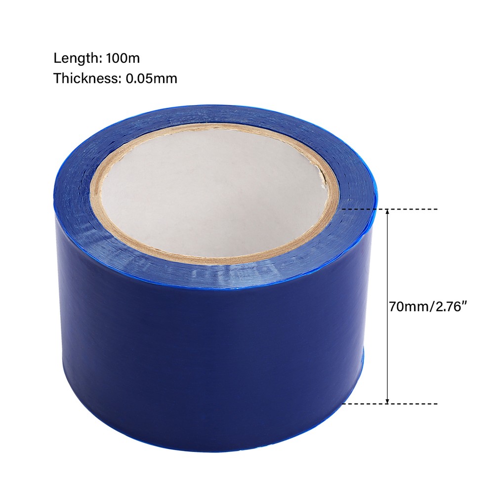 2.76inch x 328ft PE Adhesive Surface Protective Removable Scratch Tape Roll Blue