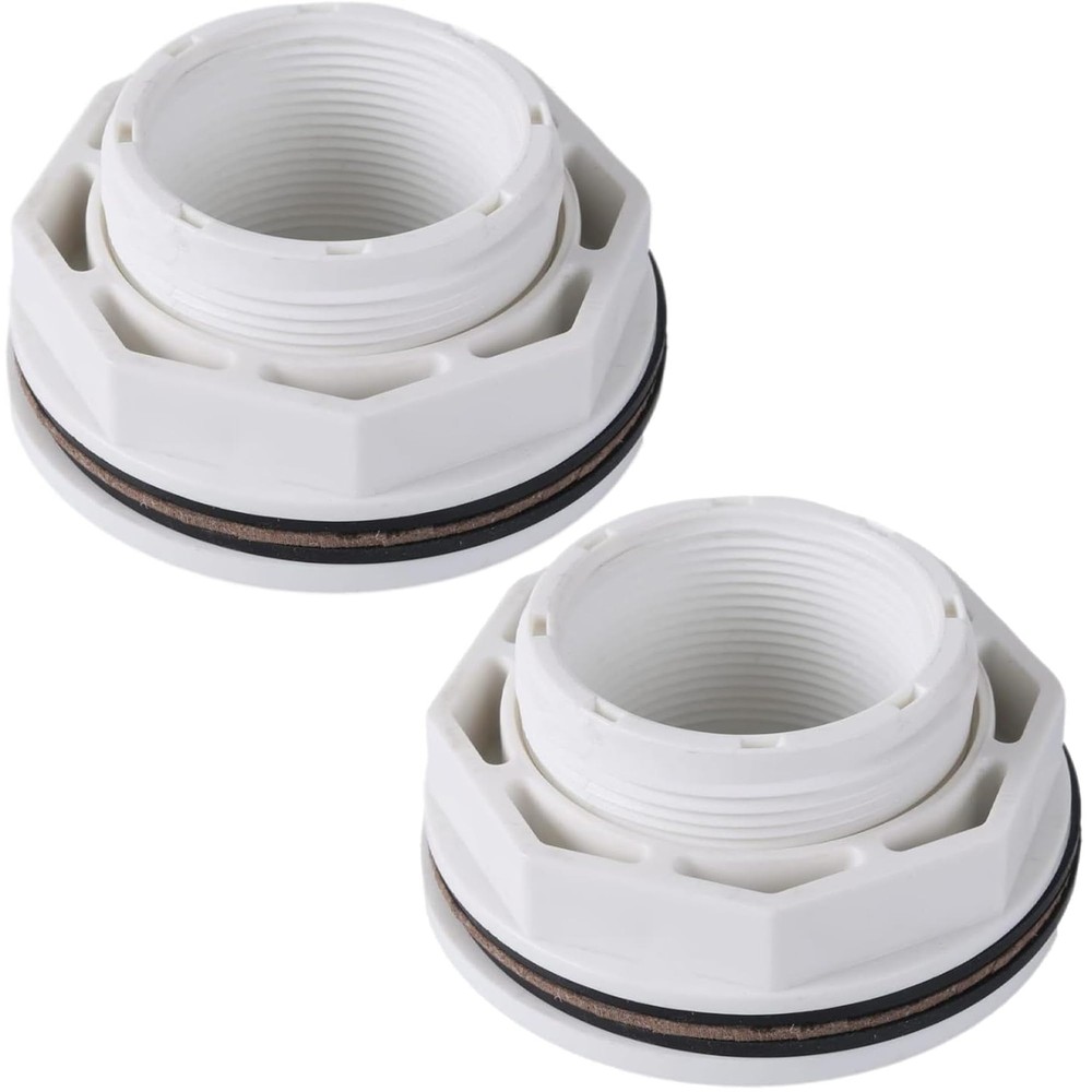 TonGass (2-Pack) 1 1/2" Above Ground Pool Inlet Return Fitting SP1023, White