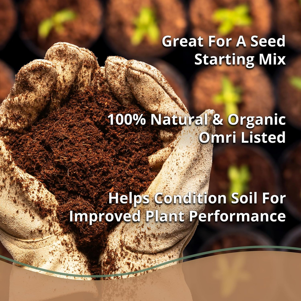 Coco Bliss (10Lbs) - Organic Coco Coir for Plants - Omri-Listed Coco Coir Brick