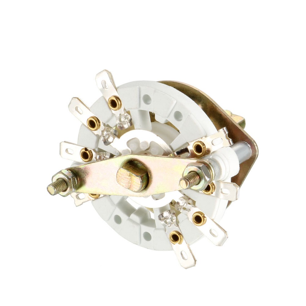 2P3T 2 Pole 3 Position Selectable Single Deck Band Selector Rotary Switch 8Pin