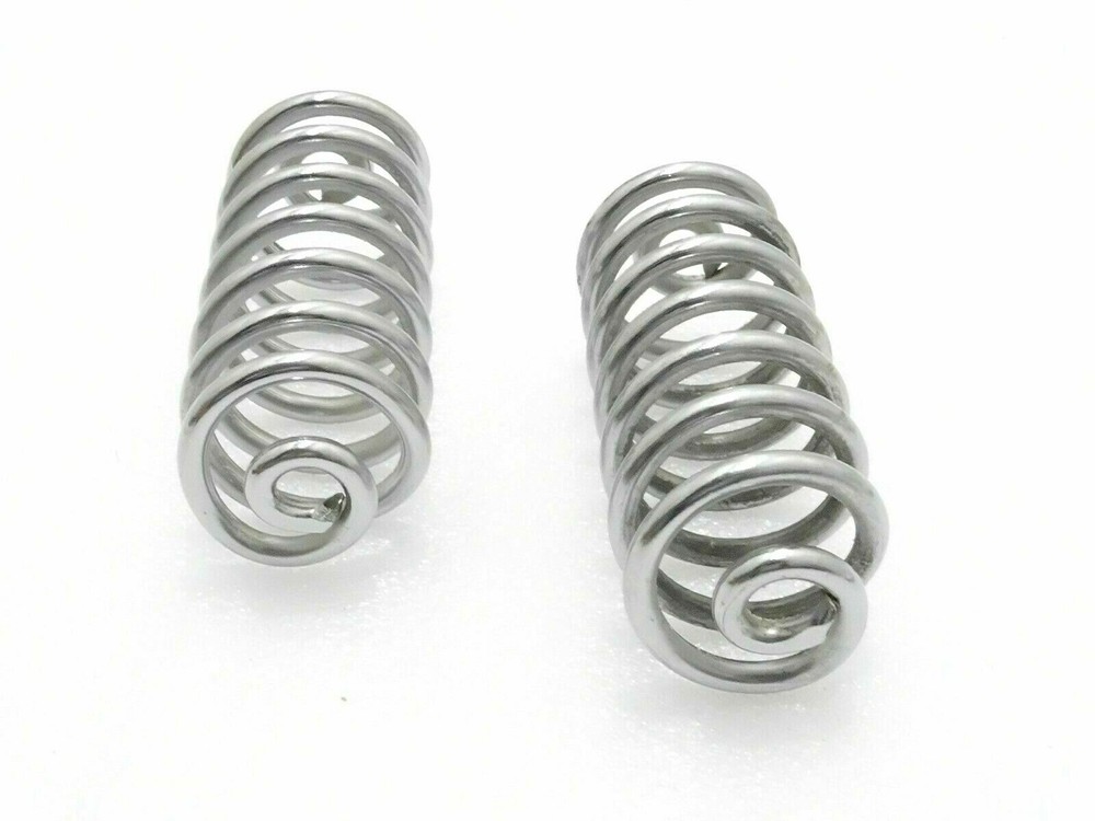 Front Saddle Seat Springs Chrome Pair Motorbikes
