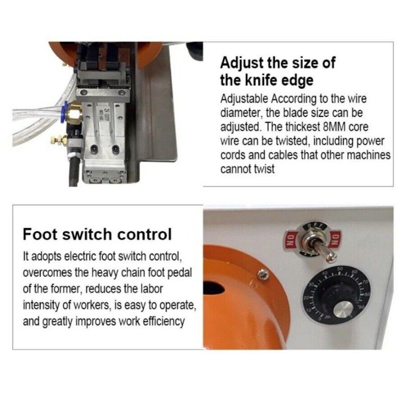 Pneumatic Electric Wire Stripping and Twisting Machine Automatic Wire Twisting