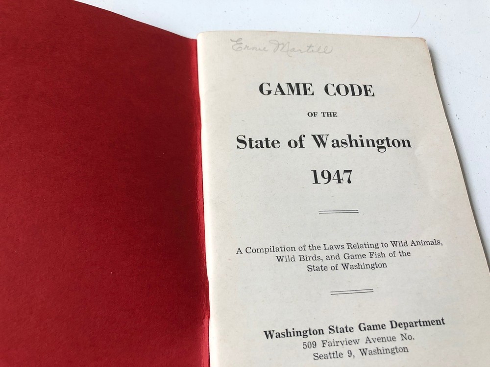 1947 Washington State Game Code