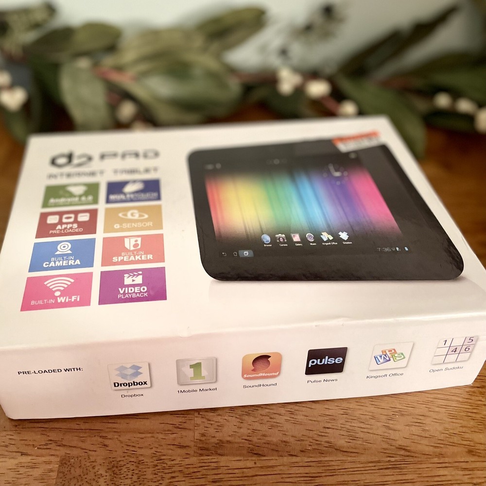 D2 Pad Internet Tablet DII White 7" Android 4.0 Built In Front Camera Pre Loaded