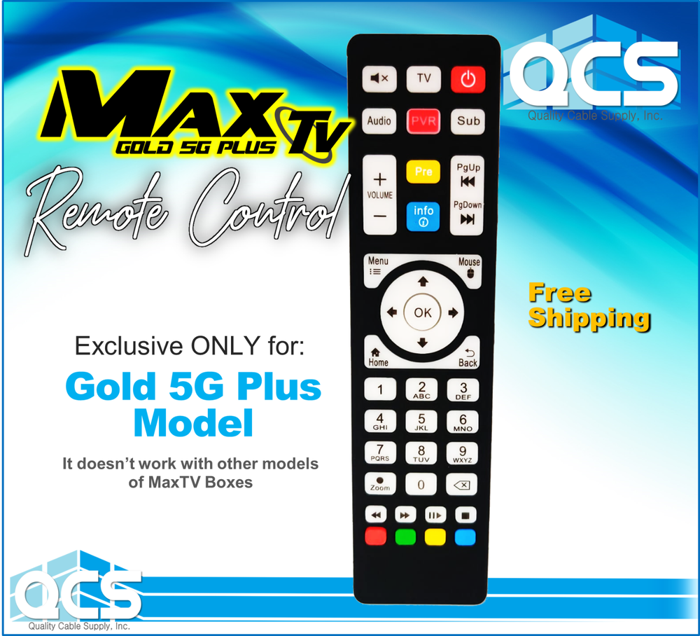 Remote Control EXCLUSIVELY for MAXTV Gold 5G Plus boxes