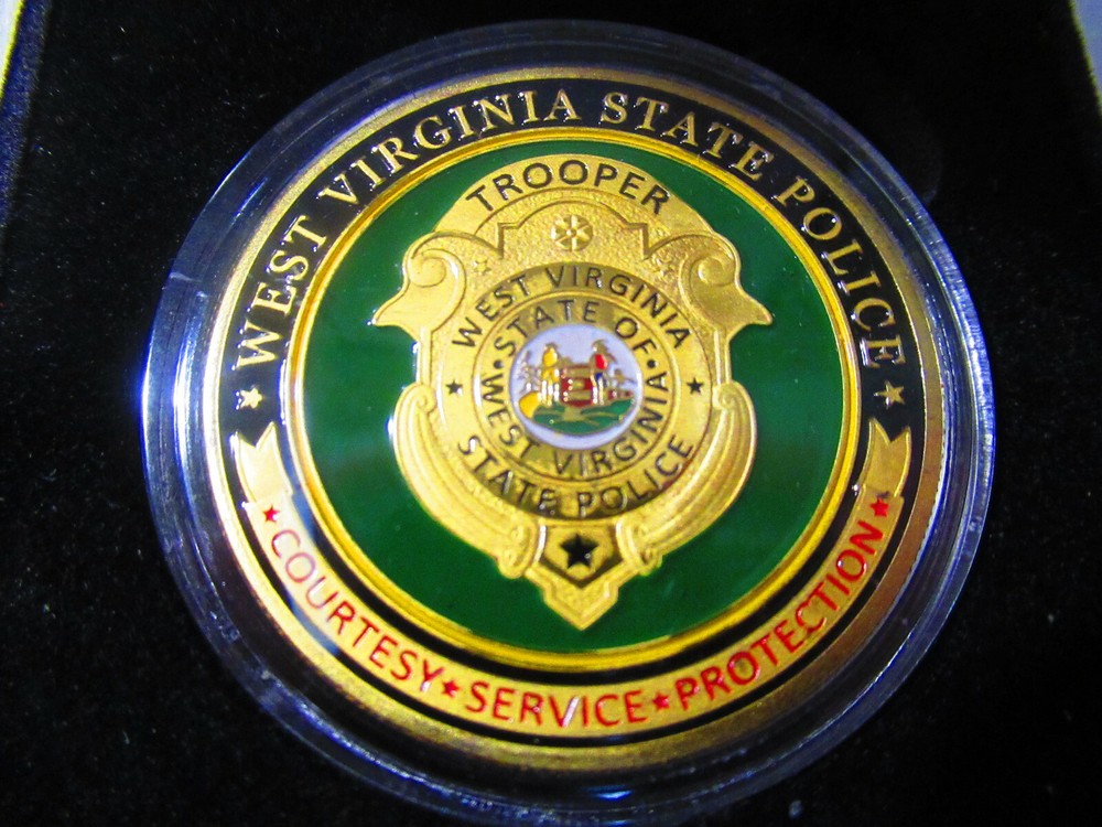WEST VIRGINIA STATE POLICE Challenge Coin w/ Presentation Box