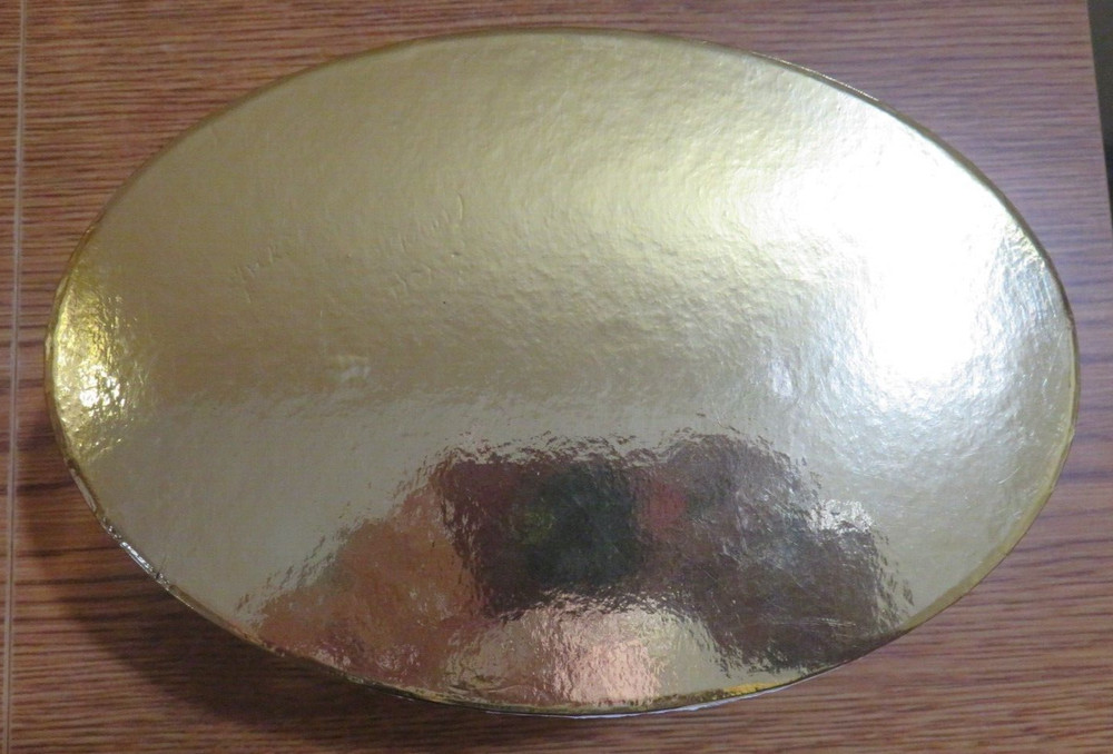 Nesting OVAL BOXES WITH LIDS GOLD Set Of 5