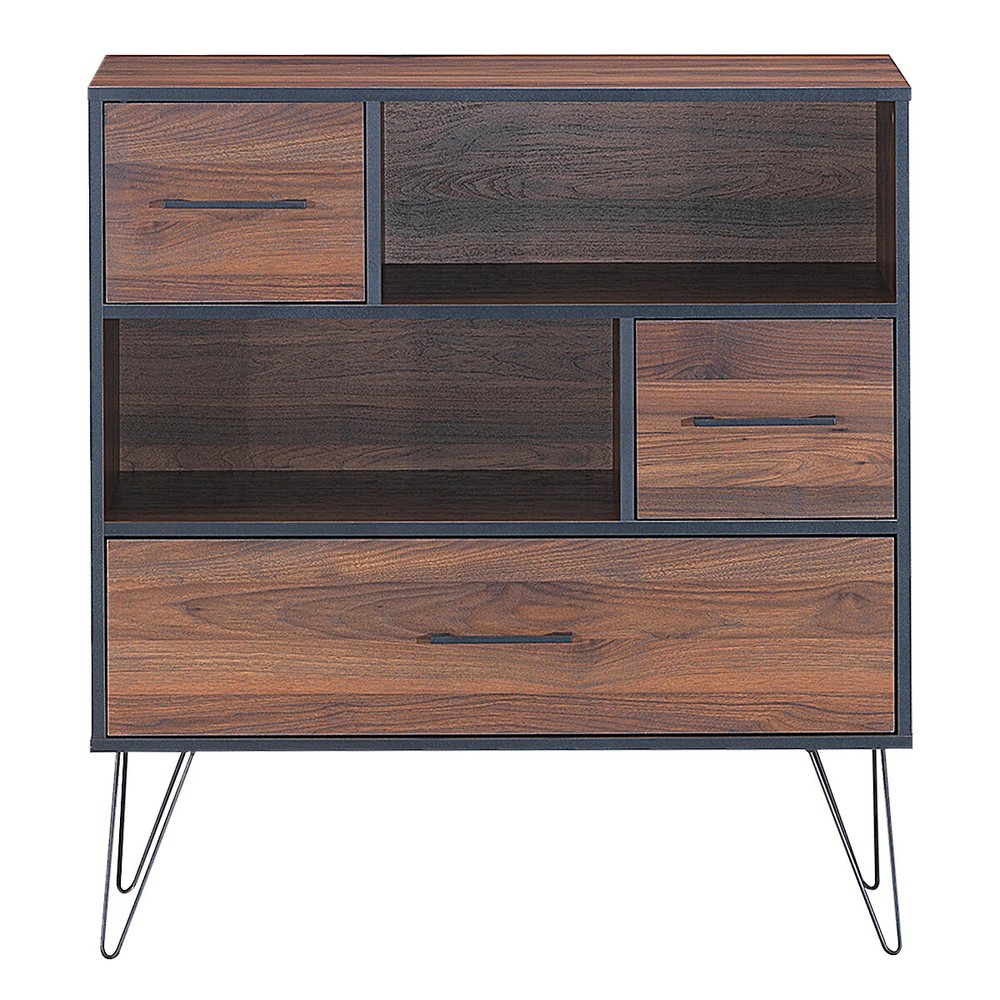 Sideboard Storage Cabinet Multipurpose Display Unit w/ Drawers Walnut Home