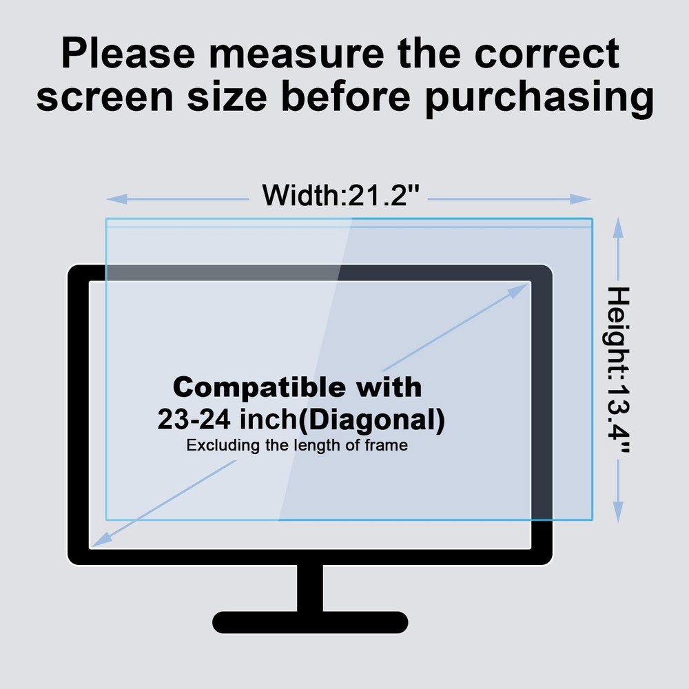 23-24 Inch Blue Light Filter for Computer Monitor, Computer Screen Blue Light...