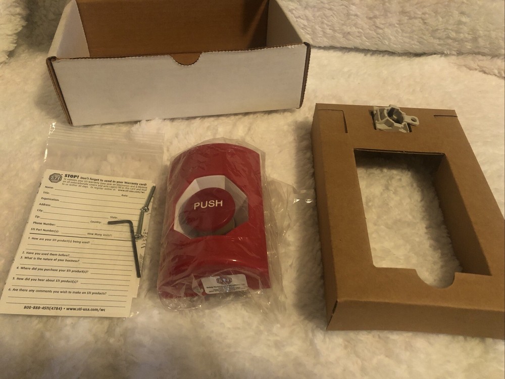 STI SS-2004 Red Momentary Mushroom Button Switch Series 2000 S