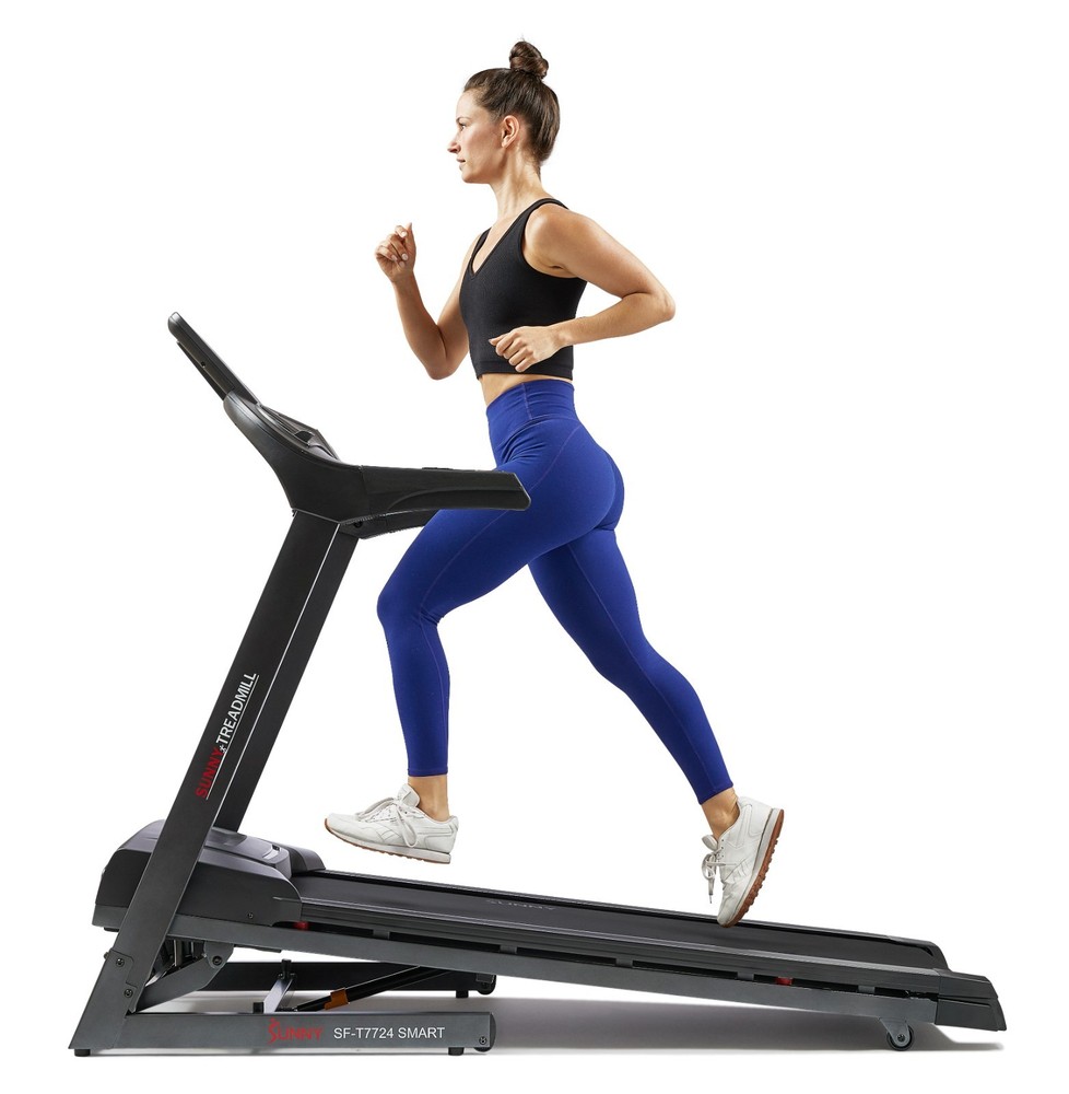 New Bluetooth Shock Absorption Treadmill with Auto Incline Foldable Pulse Sensor