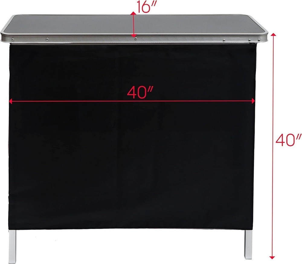 Collapsible Bar Console Table Shelf Portable Patio Kitchen Table With Carry Case