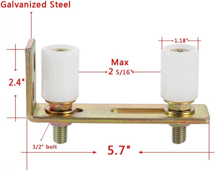Slide Gate Guide Roller Set with Dual Nylon Rollers – Heavy Duty Support