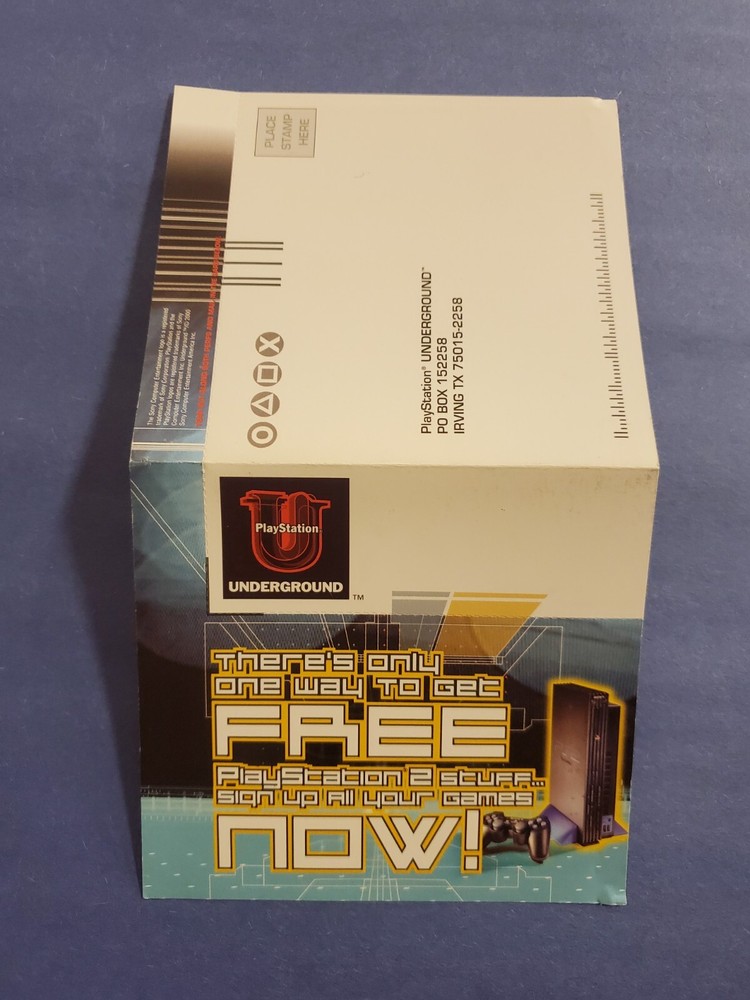 Playstation Underground Subscription Advert PS1 INSERT ONLY Original Authentic