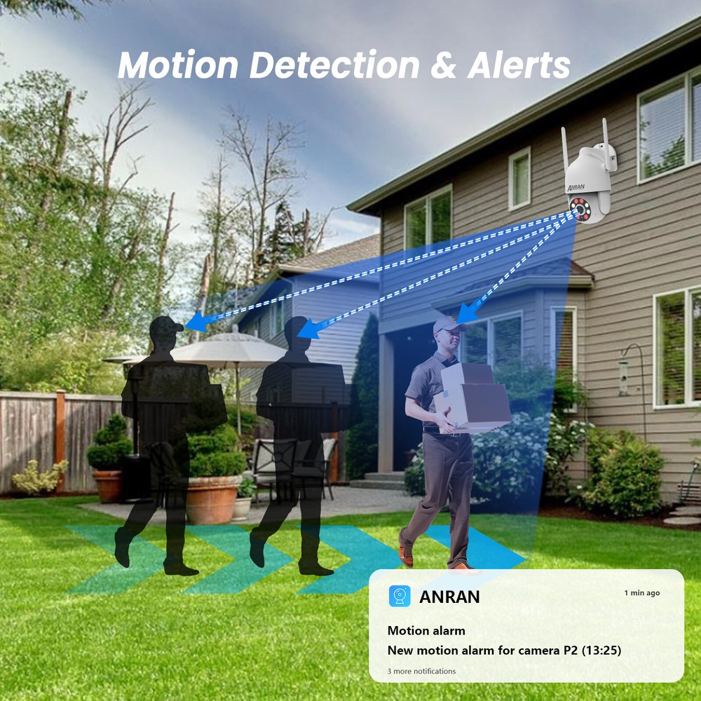 ANRAN 8MP 8CH Home Security Camera System Wired PoE IP Outdoor Motion Detection