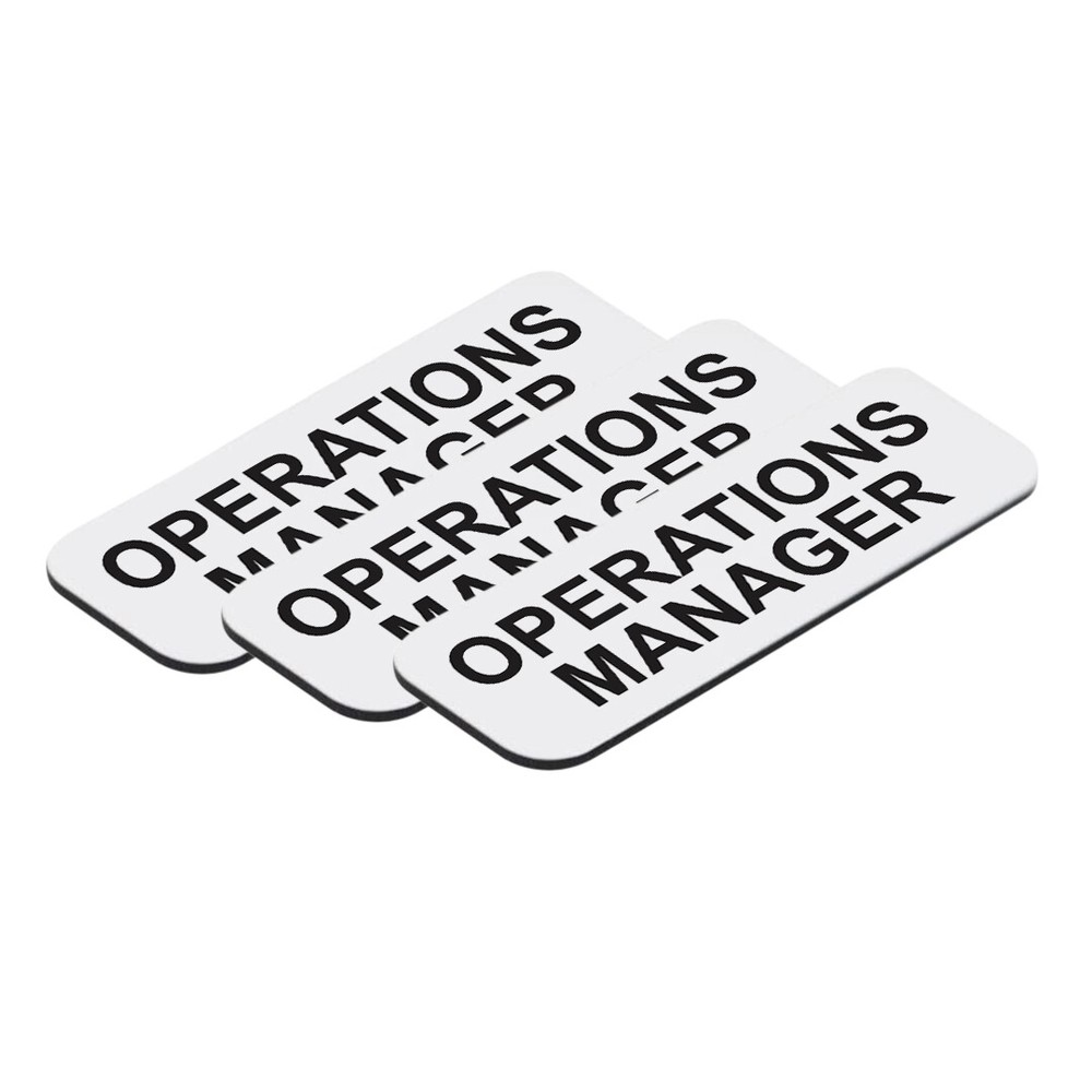 Operations Manager 1 x 3" Name Tag, (3 Pack)