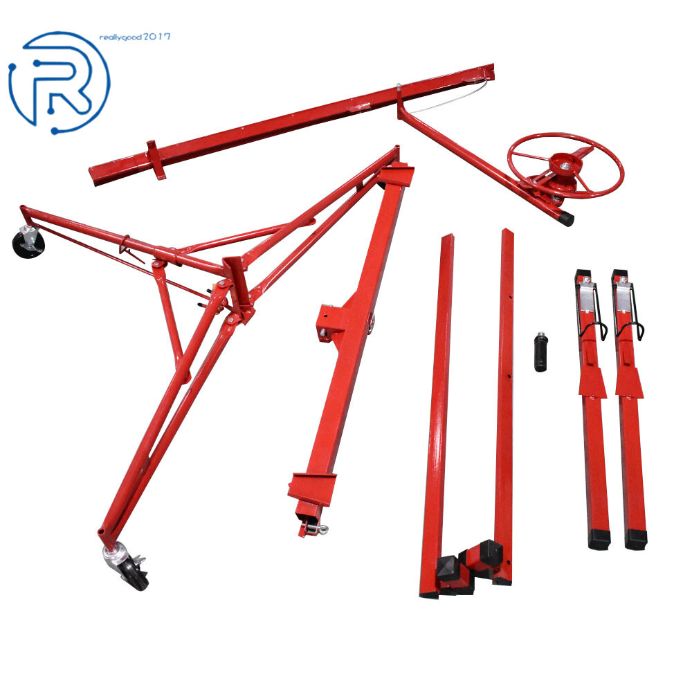 Drywall Rolling Lifter Panel Hoist Jack Lifter 16 Ft w/ Lockable Wheels US