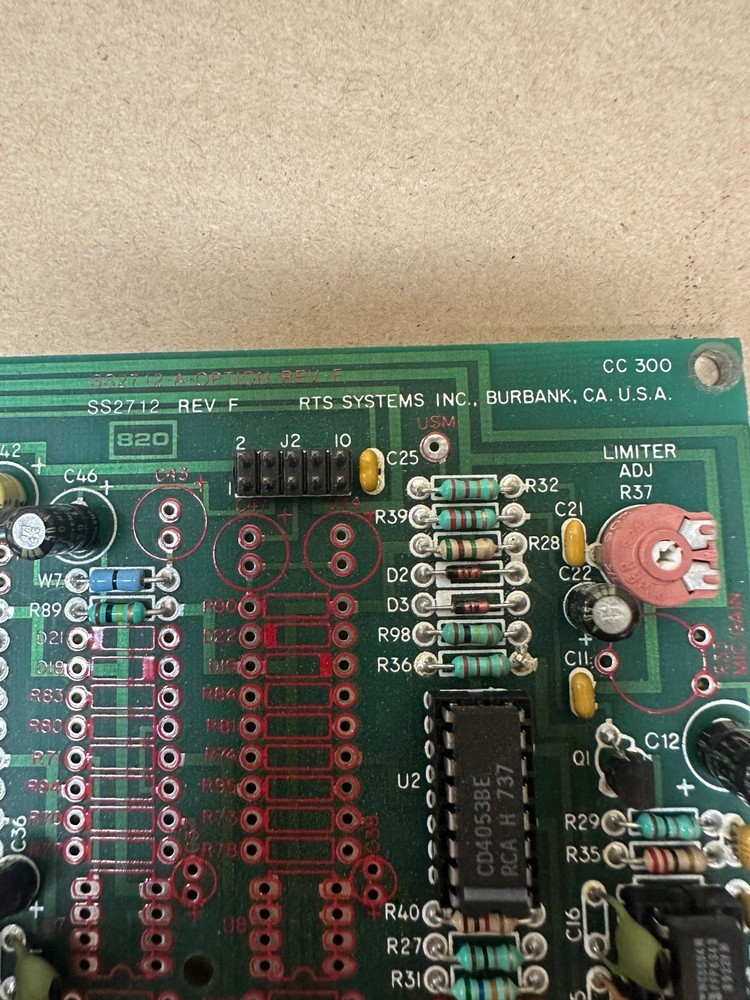 RTS Systems SS2712 Intercom System Circuit Board