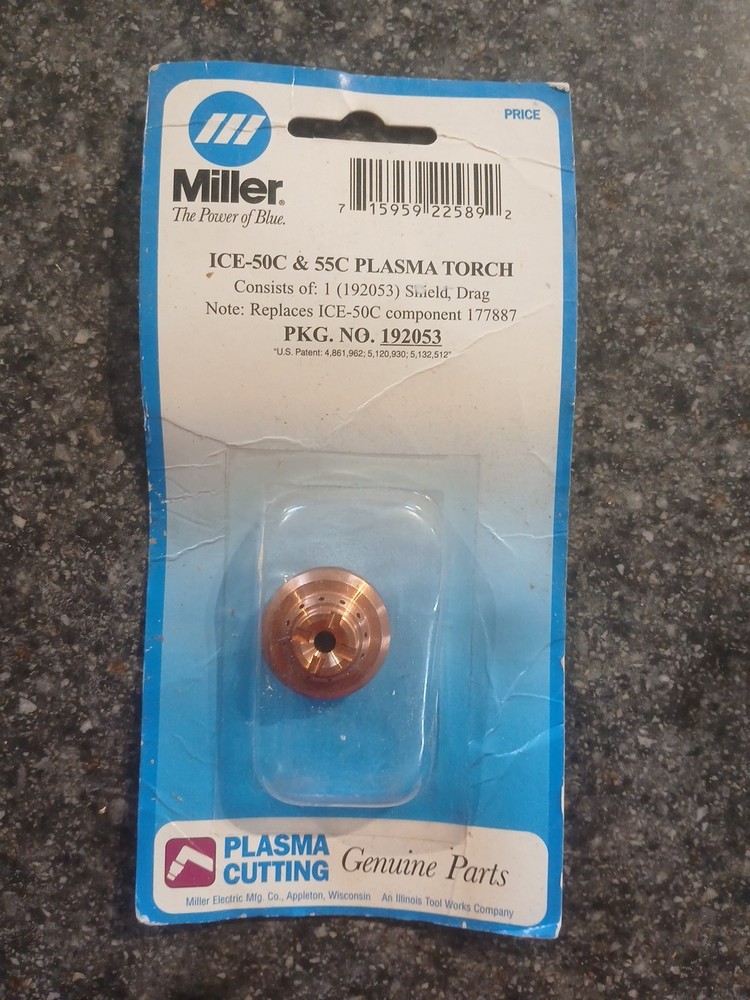 MILLER 192053 SHIELD, DRAG ICE- 50C/55C