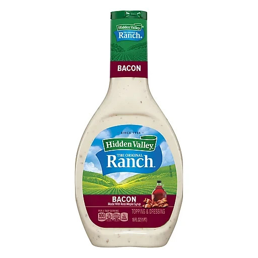 ( 2 Pack ) Hidden Valley Condiment & Dressing, Bacon Ranch 16 Fl Oz