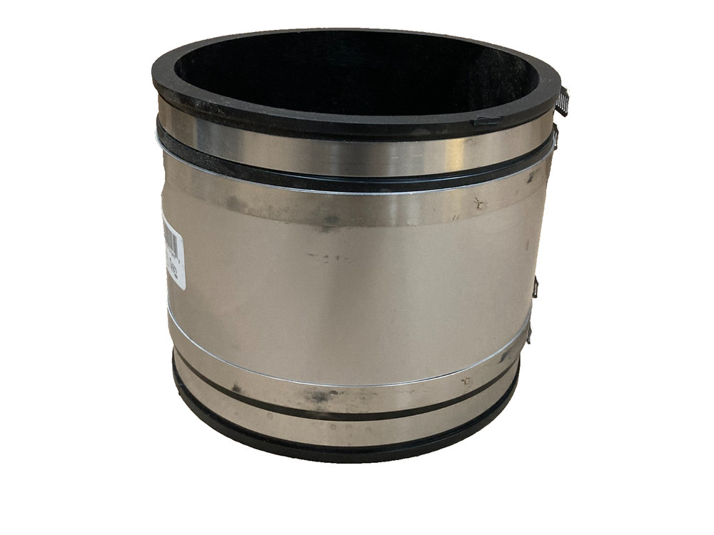 Fernco 6x6 PVC Coupling Connector with Clamp/Shearing Ring, Strong Back Flexible