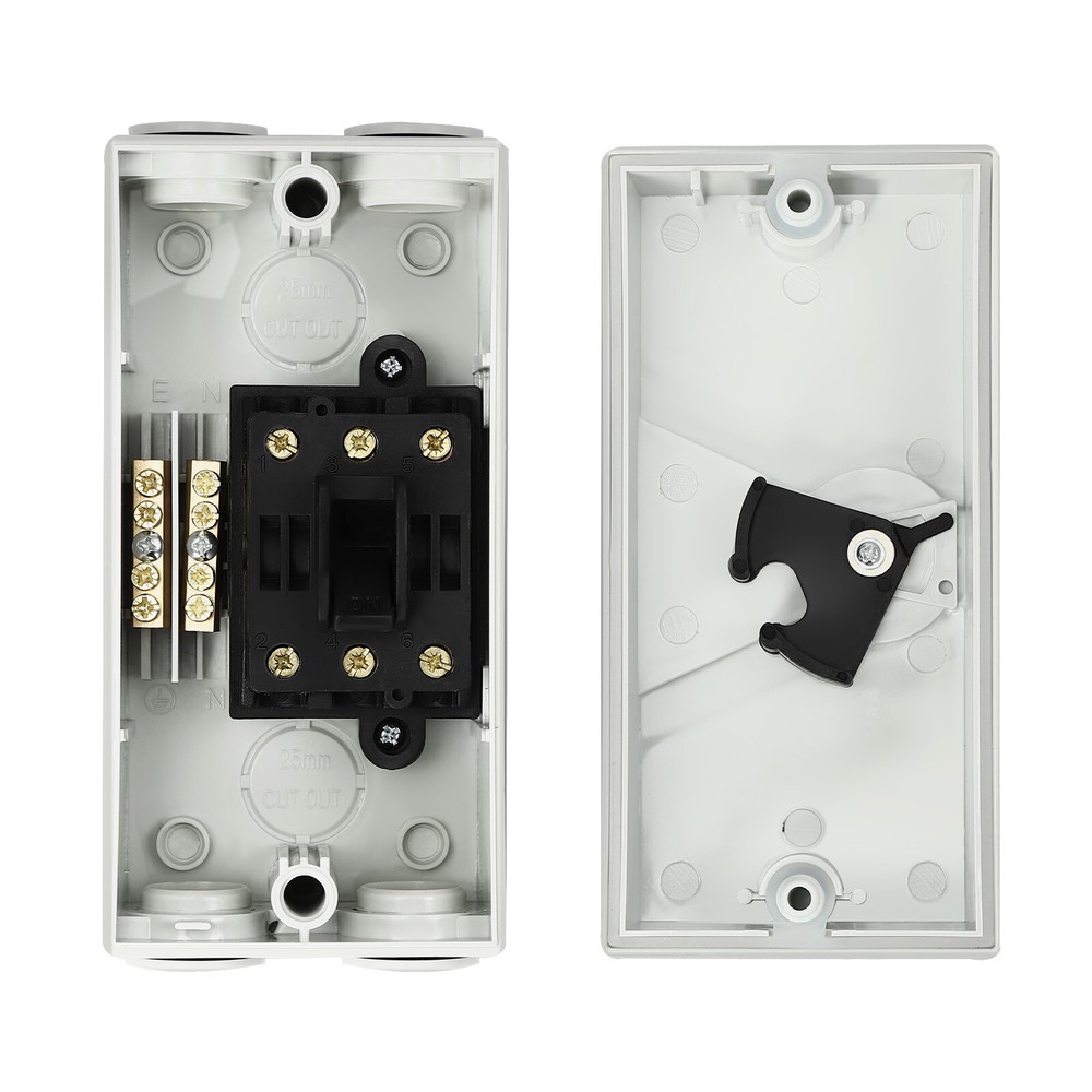 3-pole Waterproof Isolating Switch Three-phase Wall Mounted 63A 440V 3 Way USA