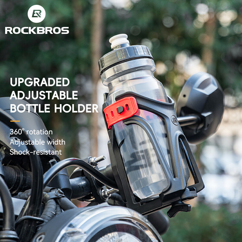 ROCKBROS Motorcycle Water Holder Adjustable Ebike Handlebar Bottle Cage