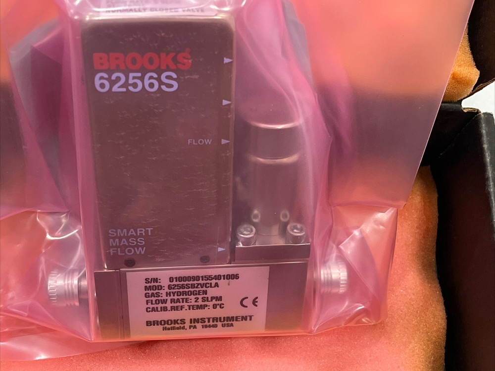 Brooks 6256S Smart Mass Flow Controller MFC, Hydrogen 2SLPM. Normally closed val