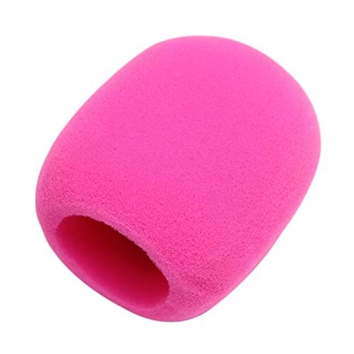 2Pcs Microphone Covers Foam Mic Cover Handheld Microphone Windscreen Pink