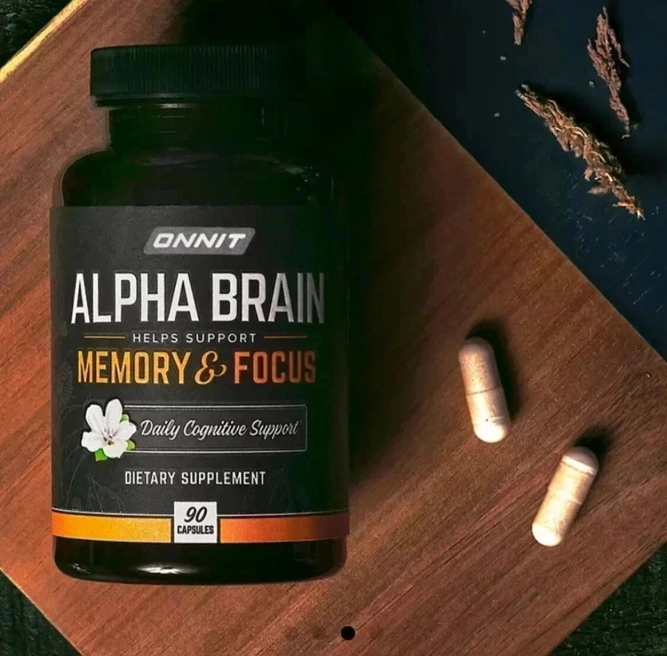 Onnit Labs Alpha Brain Memory & Focus Dietary Support Supplements- 90 Capsules