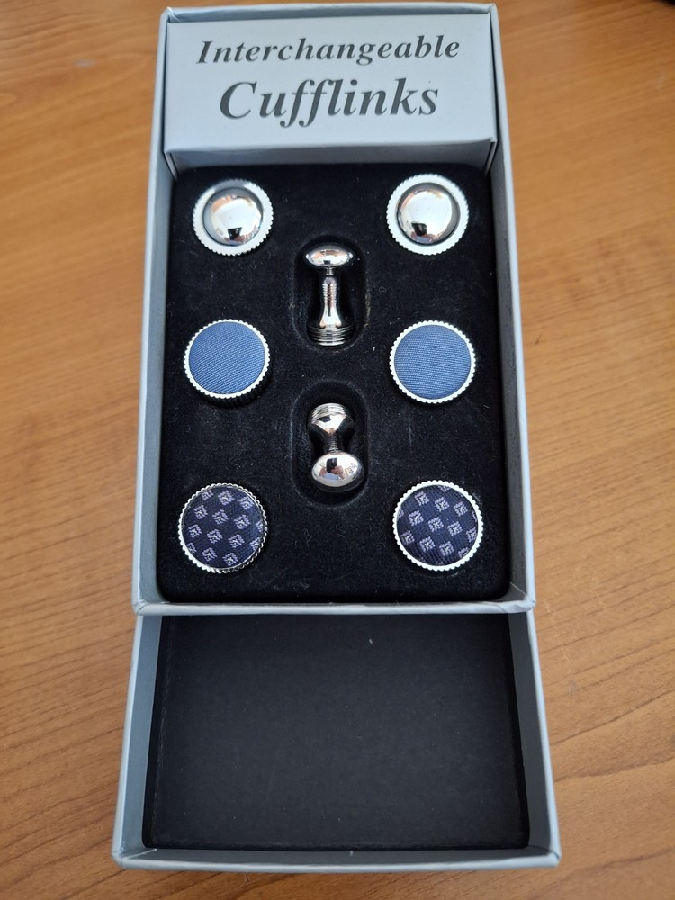 Men's Interchangeable Cufflinks Set