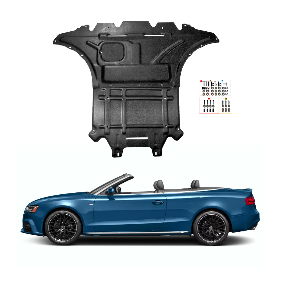 2Pcs Engine Splash Guard For Audi A5 S5 2009-17 Under Engine Shield Cover Board