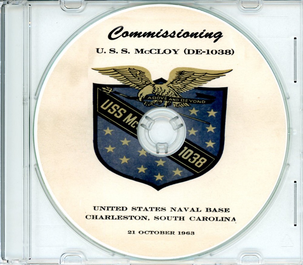 USS McCloy DE 1038 Commissioning Program 1963  Navy Plank Owners