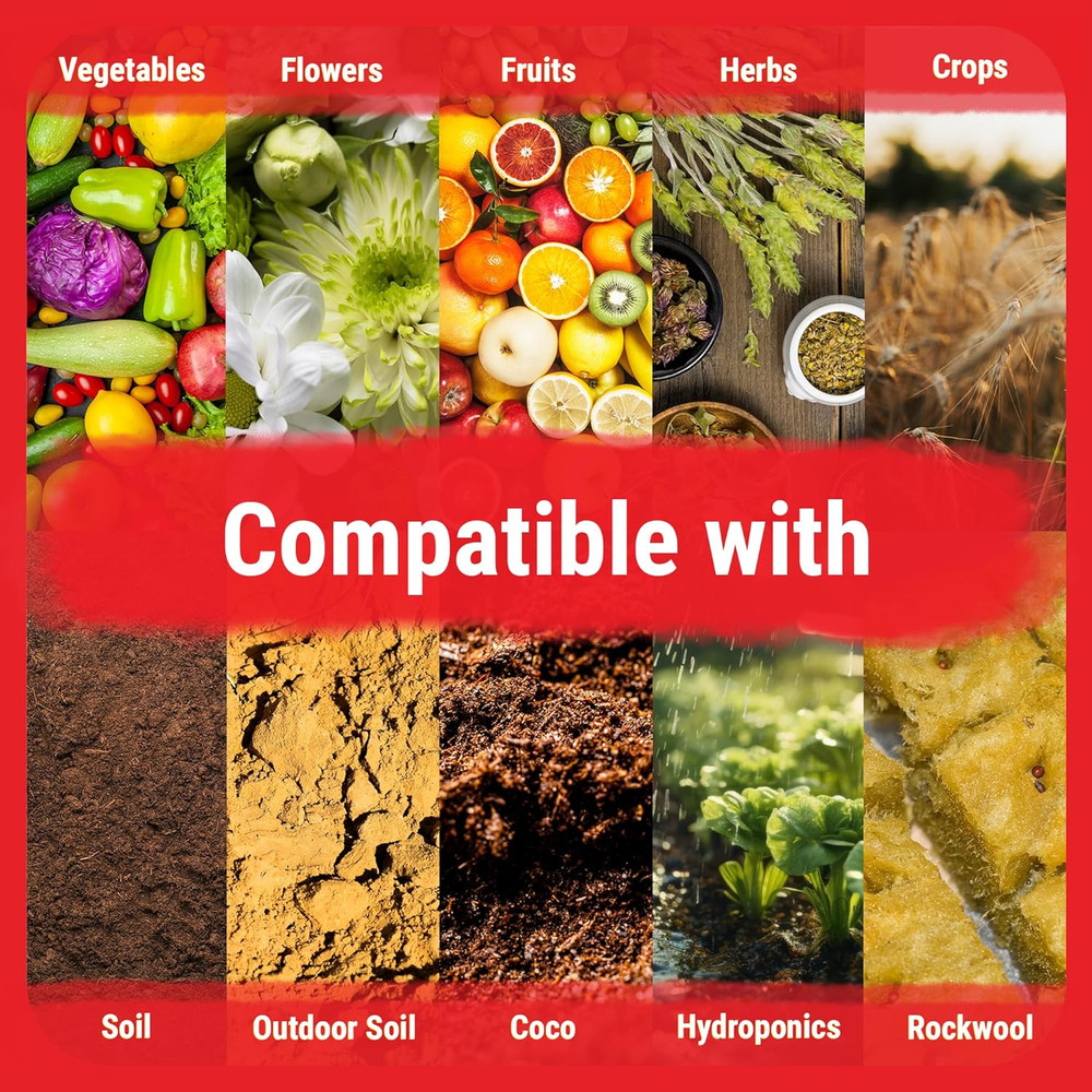Cronk Nutrients 3-Part Kit - Complete Vegetative & Bloom Plant Food for Indoor &