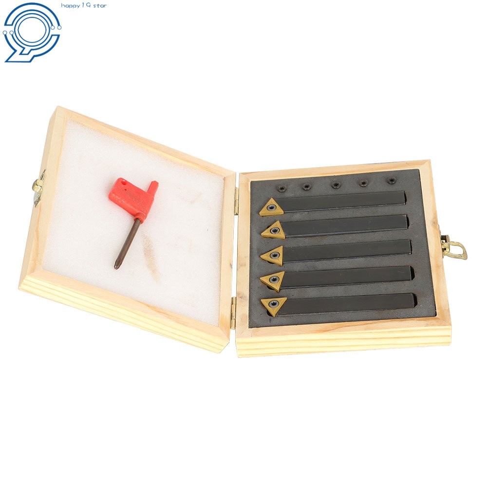 5 pack 1/2" Carbide Indexable Turning Tool Lathe Tool Bit With Carbide Inserts
