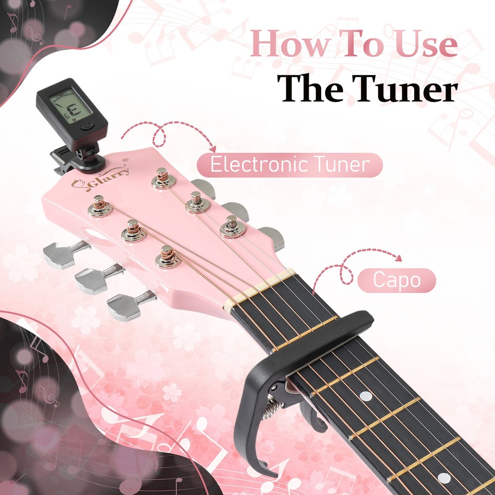 41-Inch Beginner Acoustic Guitar Package - Starter Bundle Kit