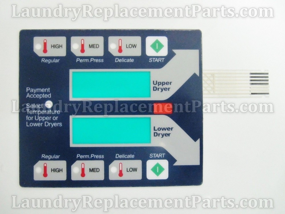 DEXTER STACK DRYER BLUE MEMBRANE SWITCH TOUCH PAD PART# 9801-059-006 **NEW**
