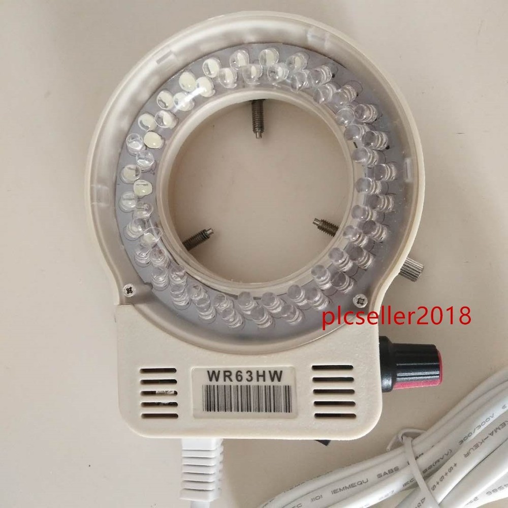 1X for EMZ Microscope Adjustable White LED Ring Light Illuminator WR63HW