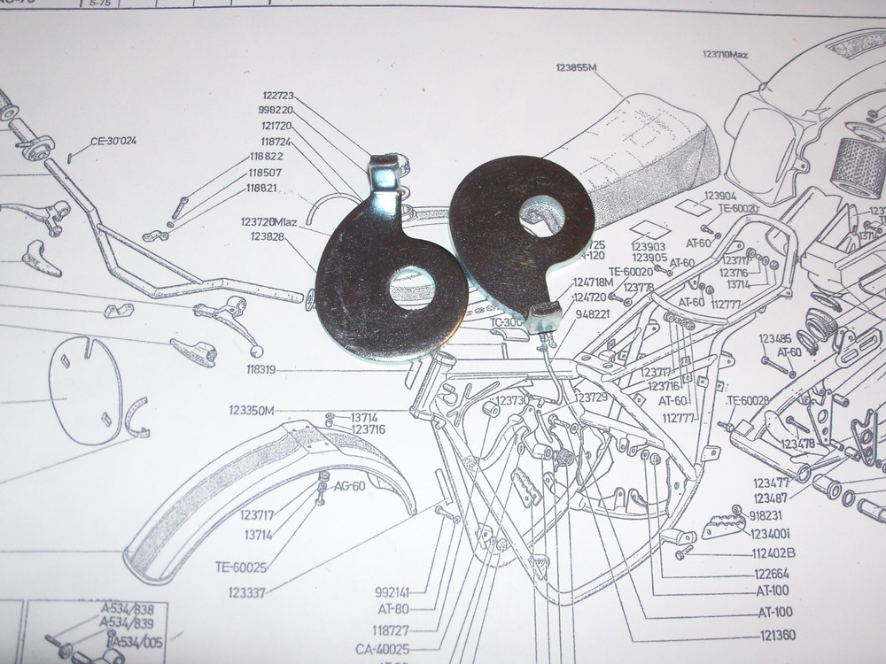 Ossa Snail Chain Adjusters Pair MAR Explorers 1971-78