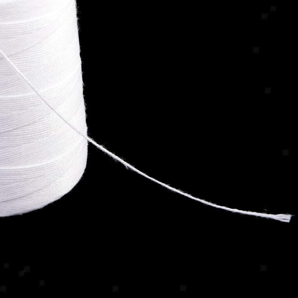 2 Spools Polyester Sewing Thread 3000 Yards White And Black