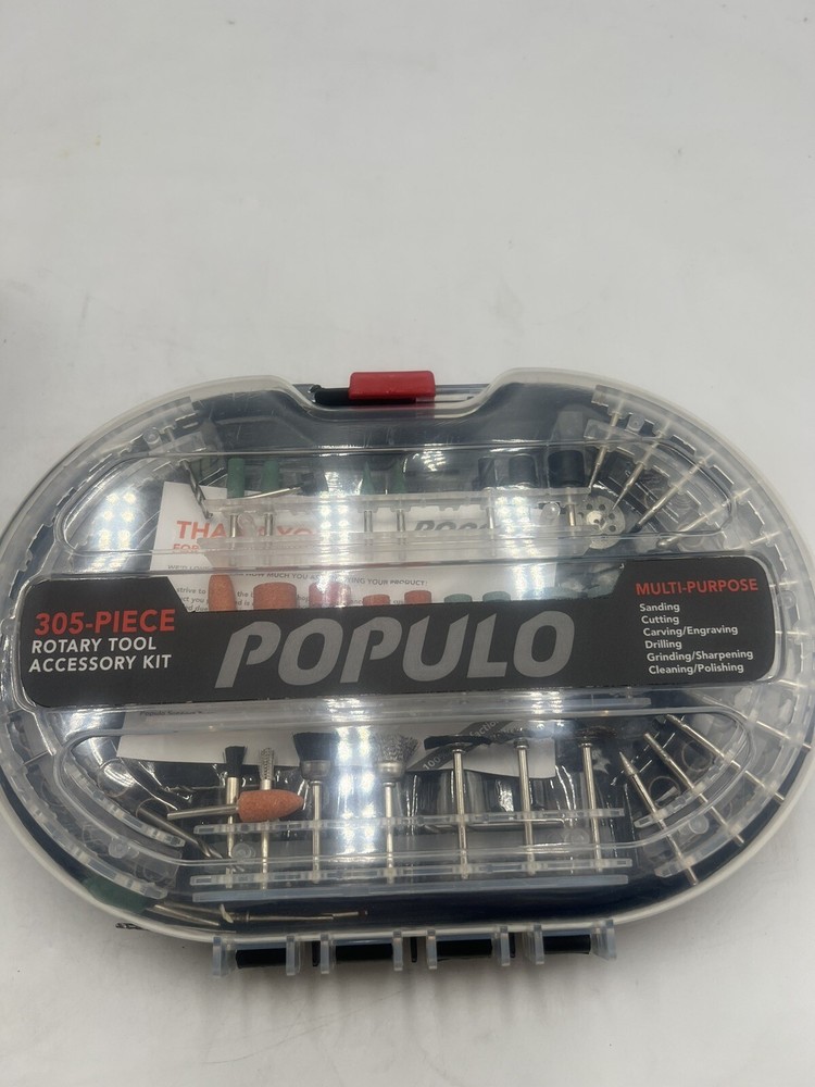 POPULO 305-Piece Rotary Tool Accessory Kit - Sanding, Grinding, Polishing