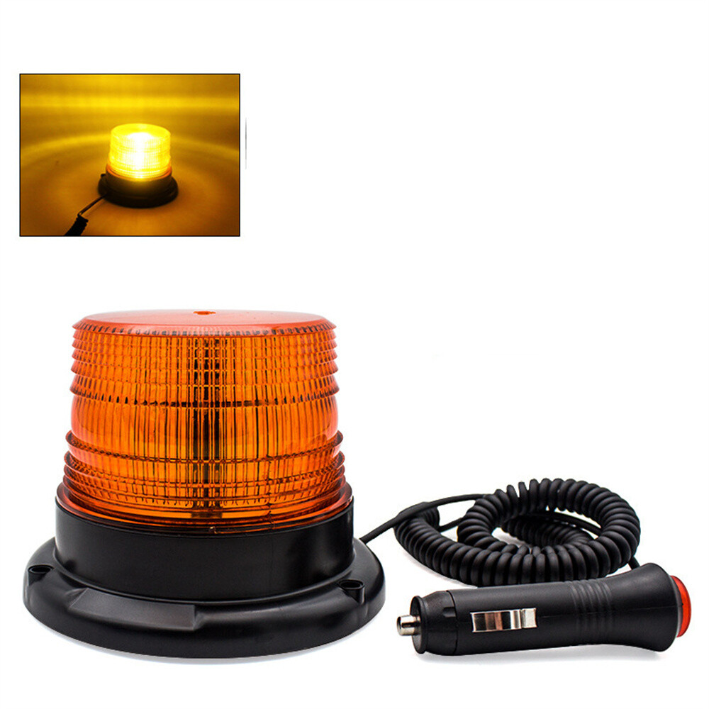 1PC Magnetic Flashing Strobe Emergency LED Light Car Auto Amber Lamp Universal