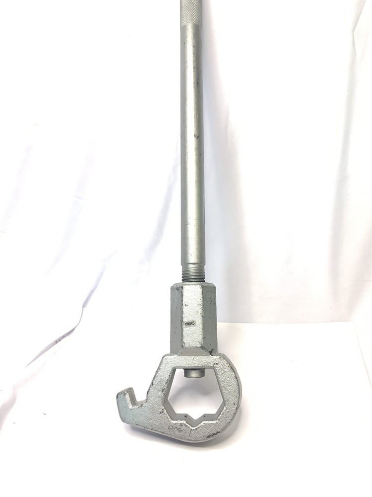 18” Adjustable Moon American Hydrant Wrench Spanner Hook Pentagon & Square Nuts