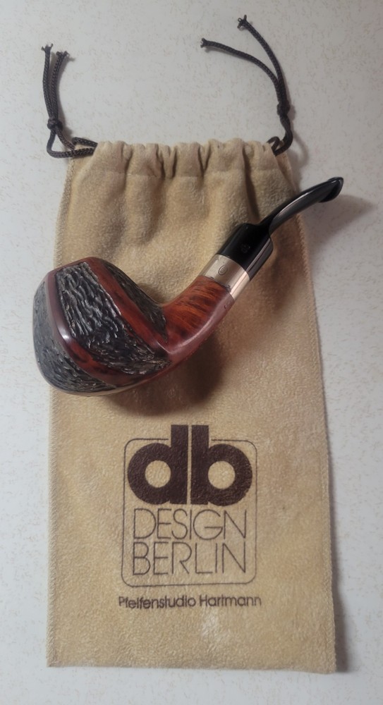 Design Berlin DB Handmade Made In German Paneled Partially Rustucated Pipe